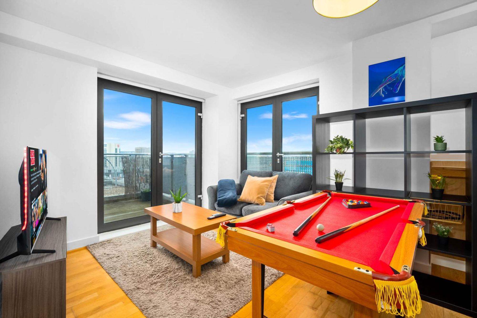 Central Flat Pool Table Balcony Sheffield Exterior foto